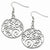 Stainle Steel Fancy Swirl Dangle Earrings