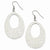 Stainle Steel Textured Oval Dangle Earrings