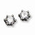Stainle Steel Antiqued CZ Post Earrings