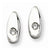 Stainle Steel Polished w/ CZ Post Earrings