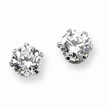Stainle Steel 4mm CZ Stud Earrings