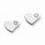 Stainle Steel CZ Polished Heart Post Earrings