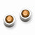 Stainle Steel Brown CZ Post Earrings