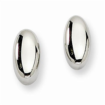 Stainle Steel Polished Oval Post Earrings