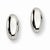 Stainle Steel Polished Oval Post Earrings