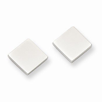 Stainle Steel Polished Diamond Shaped Post Earrings