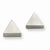 Stainle Steel Brushed Triangle Post Earrings