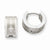 Stainle Steel Brushed Polished Crosses Hinged Hoop Earrings