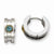 Stainle Steel Teal CZ Yellow-plated Hinged Hoop Earrings