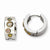 Stainle Steel Multicolor CZ IP-plated Hinged Hoop Earrings