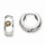 Stainle Steel CZ Yellow IP-plated Hinged Hoop Earrings