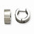 Stainle Steel Brushed Polished Hinged Hoop Earrings