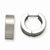 Stainle Steel Brushed Round Hinged Hoop Earrings