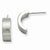 Stainle Steel CZ Brushed Polished Half Hoop Post Earrings