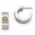 Stainle Steel CZ & Yellow IP-plated Post Hoop Earrings