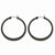 Stainle Steel Black IP plated 34mm Hoop Earrings
