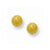 Stainle Steel Yellow IP-plated Laser Cut 4mm Bead Post Earrings
