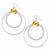 Stainle Steel Yellow IP-plated Circle Large Circle Dangle Earrings
