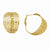 Stainle Steel Yellow IP-plated Cut Out Flowers Hoop Earrings
