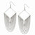 Stainle Steel Diamond Shape w/Dangle Chain Earrings