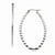 Stainle Steel Textured Oval Hoop Earrings