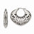 Stainle Steel 40mm Fancy Cutout Hoop Earrings