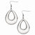 Stainle Steel Hollow Teardrop Dangle Earrings