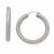 Stainle Steel Textured Hoop Earrings