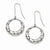 Stainle Steel Fancy Textured Hoop Dangle Earrings