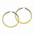 Stainle Steel Gold IP plated Tapered 50mm Hoop Earrings