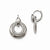 Stainle Steel Polished Circles with CZs Leverback Earrings