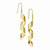 Stainle Steel Yellow IP-plated Swirl Dangle Earrings