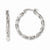 Stainle Steel Polished Textured Hoop Earrings
