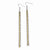 Stainle Steel Polished Yellow IP-plated Long Dangle Earrings