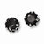 Stainle Steel Black CZ Antiqued Post Earrings