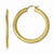 Stainle Steel Yellow IP-plated Textured Hollow Hoop Earrings