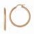 Stainle Steel Pink IP-plated Textured Hollow Hoop Earrings