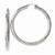 Stainle Steel Textured Polished Hollow Hoop Earrings