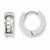 Stainle Steel CZ Hinged Hoop Earrings