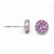 Stainle Steel Light Purple Crystal Post Earrings