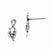 Stainle Steel Polished CZ Post Earrings