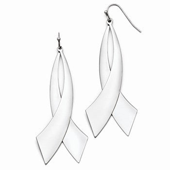 Stainle Steel Shepherd Hook Dangle Earrings