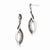 Stainle Steel Antiqued CZ Post Dangle Earrings