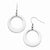 Stainle Steel Polished Circle Shepherd Hook Earrings
