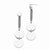 Stainle Steel Polished Post Dangle Circle Earrings