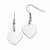 Stainle Steel Polished Heart Shepherd Hook Earrings