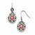 Stainle Steel Polished Red & Clear CZ Circle Earrings