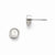 Stainle Steel Polished Small Mother of Pearl Post Earrings