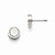 Stainle Steel Polished Large Mother of Pearl Post Earrings