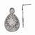 Stainle Steel Polished Laser Cut Teardrop Post Dangle Earrings